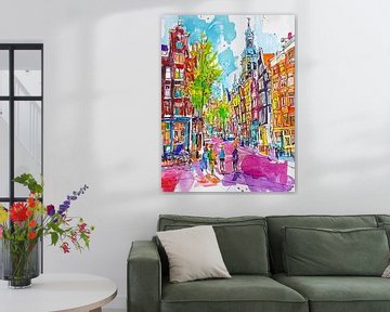 View of Amsterdam by Abstract Painting