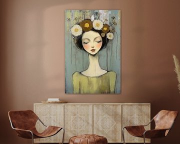 Bloemen Vrouw | Silent Floral Grace van De Mooiste Kunst