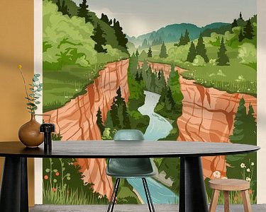 Voorbeeld van het werk in een kamer