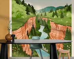 Voorbeeld van het werk in een kamer