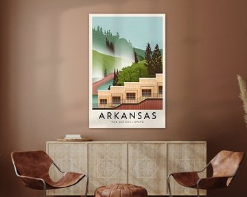 Affiche de voyage vintage de l'Arkansas sur Poster Art Shop