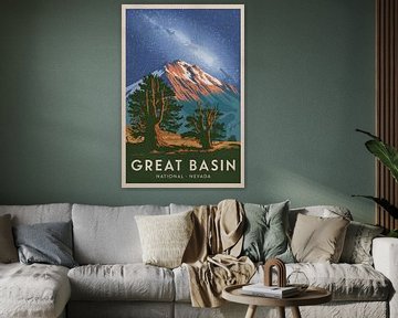 Groot bekken, Nevada van Poster Art Shop
