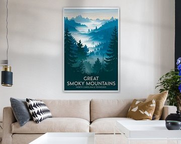Great Smoky Mountains, North Carolina & Tennessee by Poster Art Shop