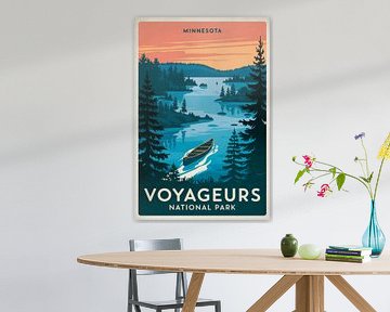 Minnesota Vintage Travel Poster by Poster Art Shop