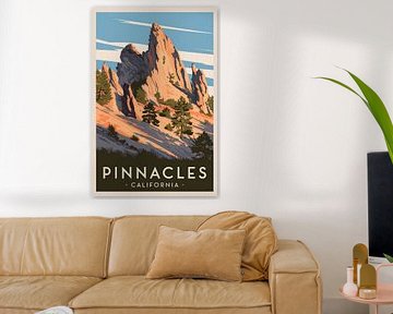 Pinnacles, Californië van Poster Art Shop