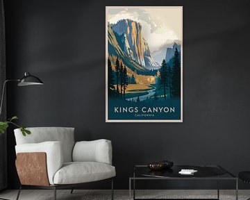 Kings Canyon, Californië van Poster Art Shop