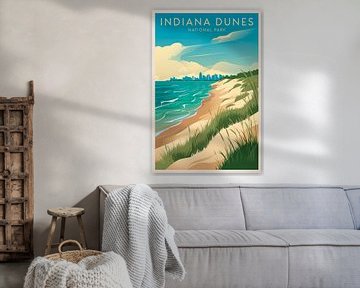 Nationaal park Indiana Dunes van Poster Art Shop