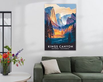 Kings Canyon, Californië van Poster Art Shop