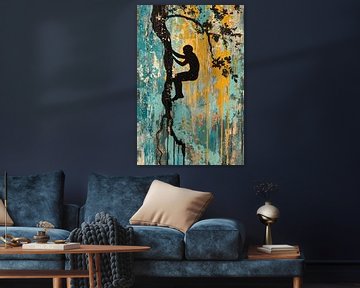 Silhouet van kind in boom van Imperial Art House