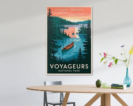 Voorbeeld van het werk in een kamer