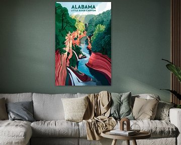 Alabama Vintage Reisposter van Poster Art Shop