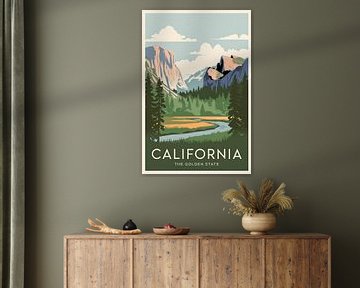 Californië van Poster Art Shop