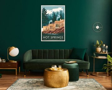 Hot Springs, Arkansas Vintage Reisposter van Poster Art Shop