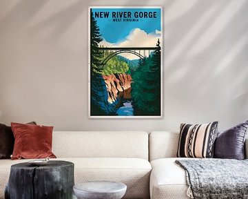 New River Gorge, West Virginia van Poster Art Shop