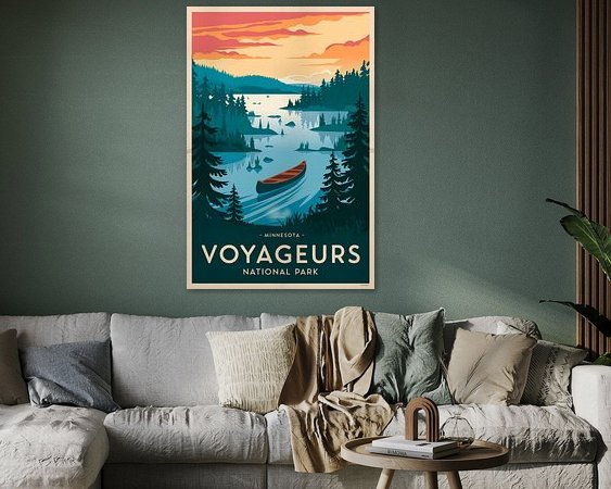 Voorbeeld van het werk in een kamer