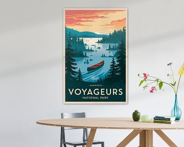 Minnesota Vintage Travel Poster by Poster Art Shop
