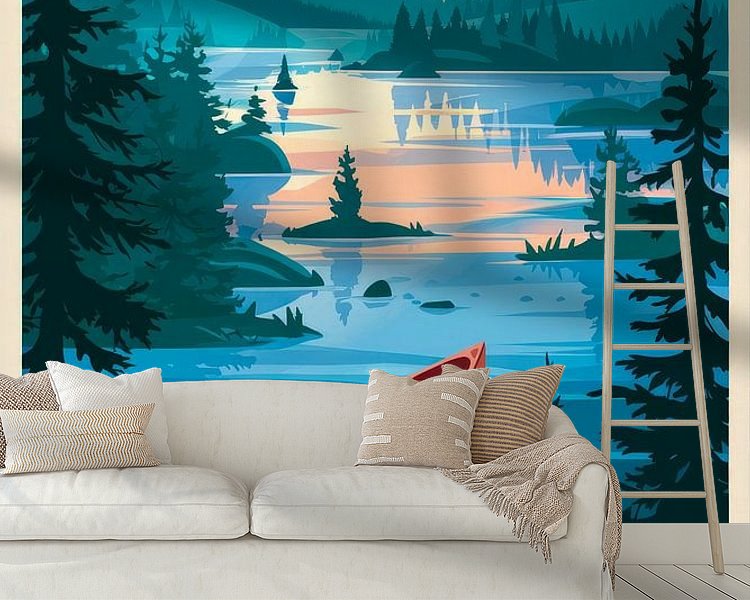 Voorbeeld van het werk in een kamer