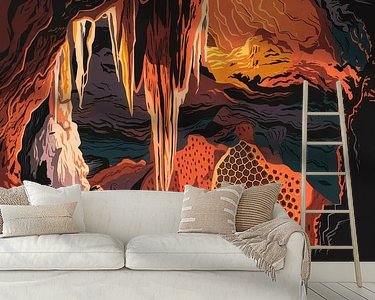 Voorbeeld van het werk in een kamer