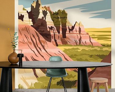 Voorbeeld van het werk in een kamer