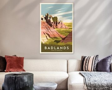 Badlands, South Dakota by Poster Art Shop
