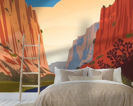 Voorbeeld van het werk in een kamer