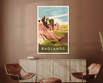 Badlands, South Dakota by Poster Art Shop