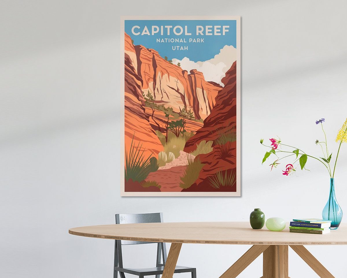 Voorbeeld van het werk in een kamer