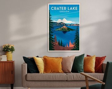 Crater Lake, Oregon by Poster Art Shop