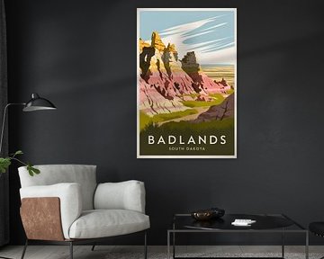 Badlands, South Dakota by Poster Art Shop