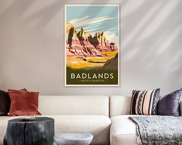 Badlands, South Dakota by Poster Art Shop