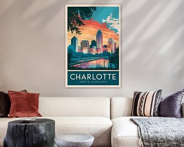 Charlotte, Noord-Carolina van Poster Art Shop