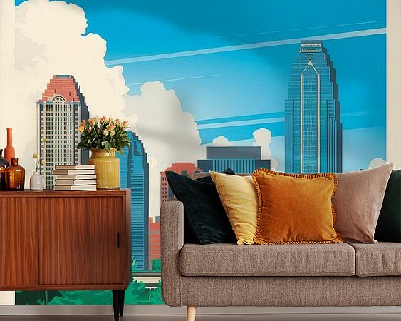 Voorbeeld van het werk in een kamer