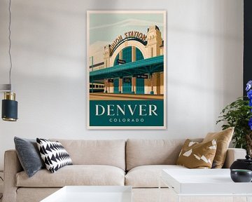 Denver, Colorado Vintage Reisposter van Poster Art Shop