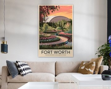 Fort Worth, Texas Vintage Reisposter van Poster Art Shop