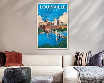 Louisville, Kentucky Vintage Reisposter van Poster Art Shop