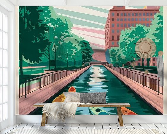 Voorbeeld van het werk in een kamer