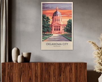 Oklahoma City, Oklahoma Vintage Reisposter