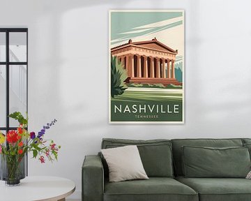 Affiche de voyage vintage de Nashville, Tennessee sur Poster Art Shop