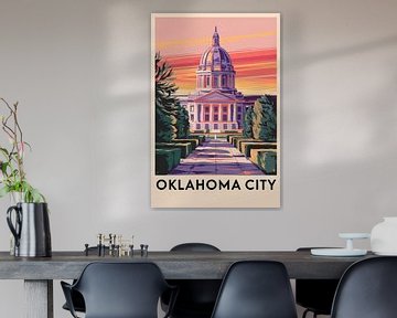 Oklahoma-stad van Poster Art Shop