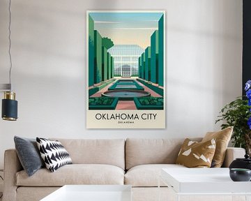 Oklahoma City Vintage Reisposter van Poster Art Shop