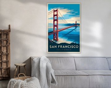 San Francisco, Californië van Poster Art Shop