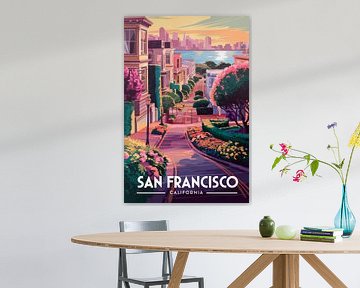 San Francisco, Californië van Poster Art Shop