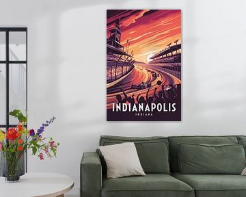 Indianapolis, Indiana Vintage Reisposter van Poster Art Shop