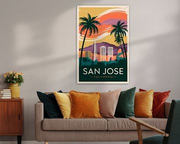 San Jose, California by Poster Art Shop