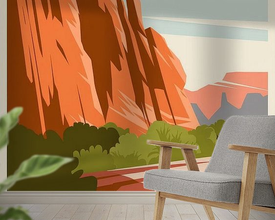 Voorbeeld van het werk in een kamer