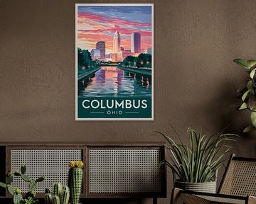 Columbus, Ohio Vintage Reisposter van Poster Art Shop