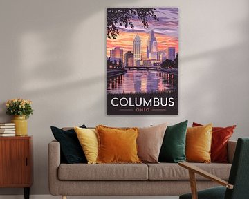 Columbus, Ohio Vintage Reisposter van Poster Art Shop
