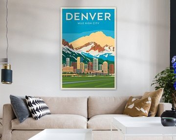 Denver, Colorado Vintage Reisposter van Poster Art Shop