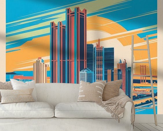 Voorbeeld van het werk in een kamer