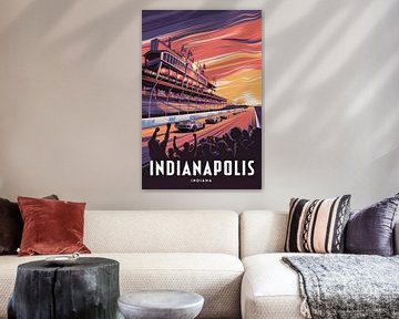 Indianapolis, Indiana Vintage Reisposter van Poster Art Shop